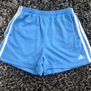 light blue Adidas shorts